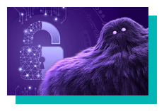 Monster with a lock icon