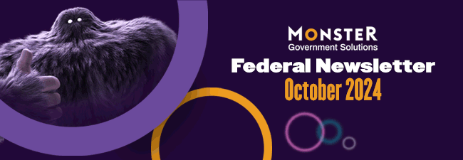 MonsterGov Federal Newsletter October 2024 every few seconds the Monster flips upside down and a pumpkin appears and the word BOO!