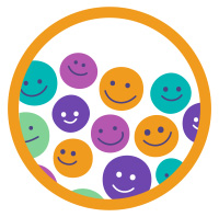 Coloful smiley face icons