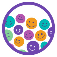 Coloful smiley face icons